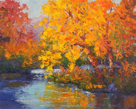 Palette Knife Painters International Impressionist Autumn Painting
