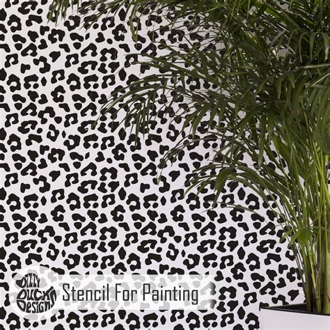 Leopard Print Stencil Cheetah Spots Stencil For Painting Etsy