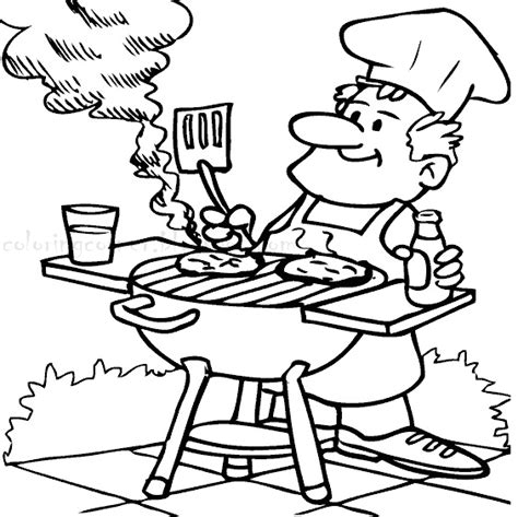 Grill Coloring Pages