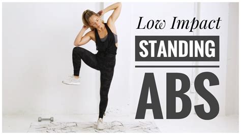 Low Impact Standing Abs Workout With Weights Youtube