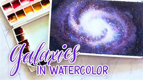 Painting Watercolor Spiral Galaxy Youtube