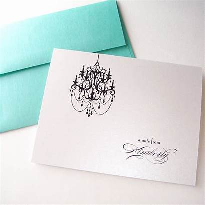 Cards Note Personalized Shower Chandelier Hostess Card