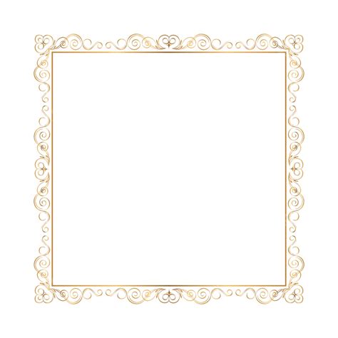 Goldener Rahmenrand Mit Luxuriösem Ornamentdesign Goldener Rahmen