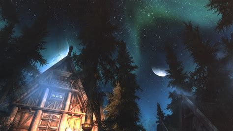 Night The Elder Scrolls V Skyrim Rpg Starry Night Sky Stars