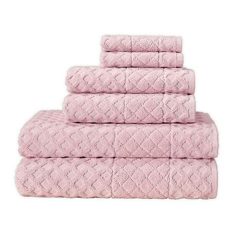 Enchante Home Glossy 6 Piece Bath Towel Set In Peach