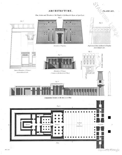 egyptian architecture ancient egypt architecture drawing