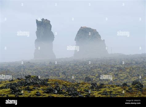 Londrangar Basalt Cliffs Snaefellsnes Peninsula West Central Iceland
