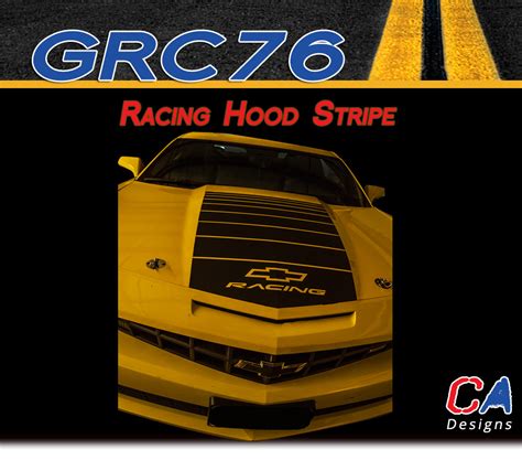 2010 2013 Chevy Camaro Racing Hood Stripe Vinyl Graphics Kit