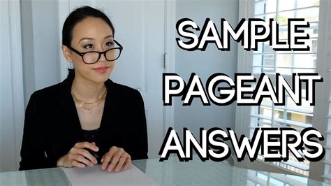 10 essential pageant questions and sample answers youtube