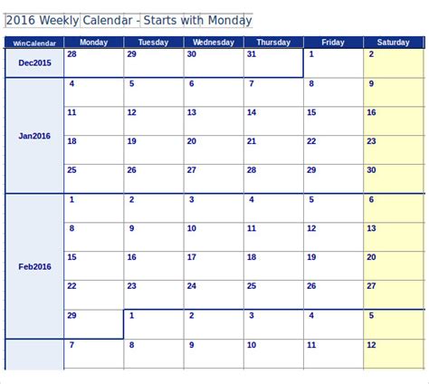 Microsoft Word Templates Calendar 2016 Exclusivelasopa