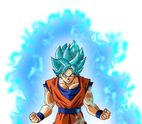 Goku Super Saiyan Blue With Aura By Aashan On Deviantart