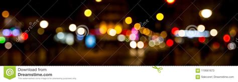 Bokeh Traffic Light At Night In The Street Of A Big City Stock