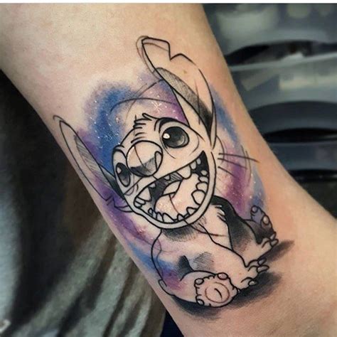 Adorable Stitch Tattoo 😍 Done By Littlekaja Disneyarts