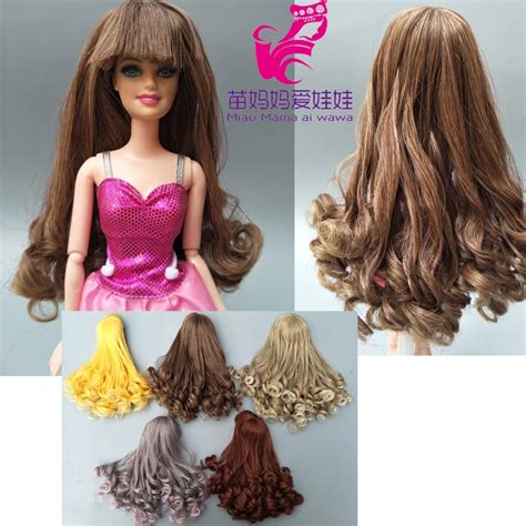 112 Bjd Doll Curly Doll Hair For Barbie Doll Repair Diy Bjd Doll Hair Suit For Head Size 12
