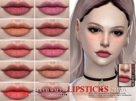 The Sims Resource S Club Wm Ts4 Lipstick 201903