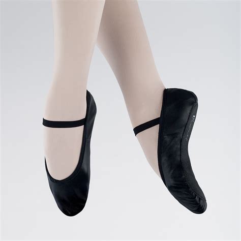 1st Position Leather Ballet Shoes Black Montfort College Of