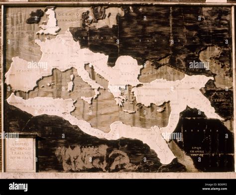 Italia Roma Mapa Del Imperio En Tiempos De Trajano Via Fori Imperiali