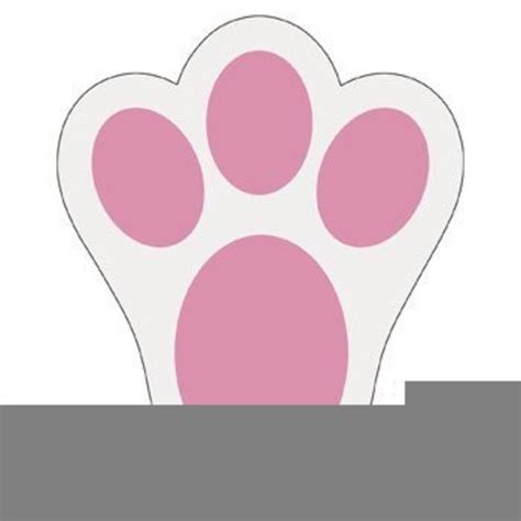 Easter bunny feet template with bunny tail. Printable Bunny Feet Clipart - Paw Printing Rabbit Clip ...