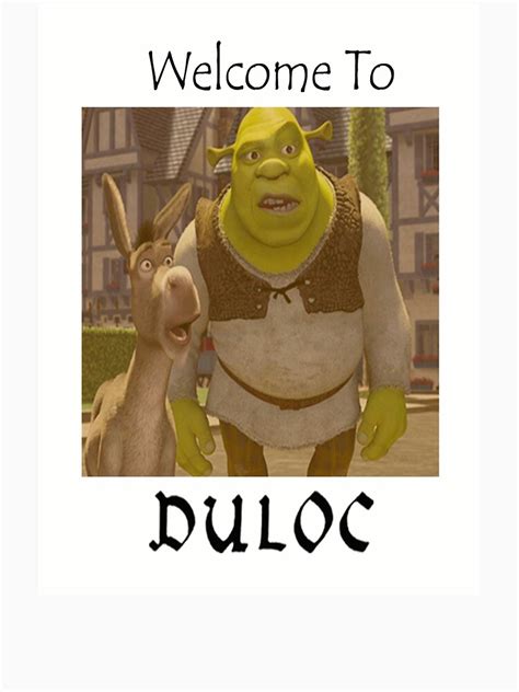 Shrek Welcome To Duloc Classic T Shirt By Tyweb Redbubble