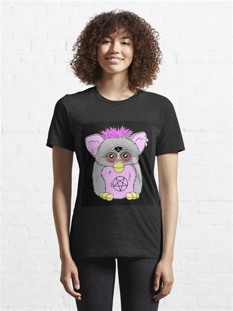 Black Punk Furby T Shirt For Sale By Lilrattie Redbubble