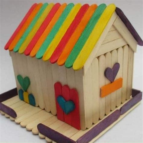 Diy Popsicle Stick Houses Make Your Own Home Kids Art And Craft