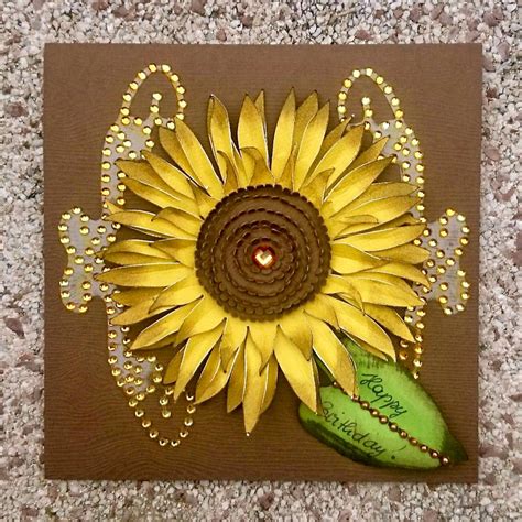 And insert a lotto ticket. Sunflower Birthday card
