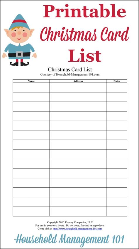 ✓ free for commercial use ✓ high quality images. Christmas Card List Printable: Plan Who You'll Send Cards To This Year