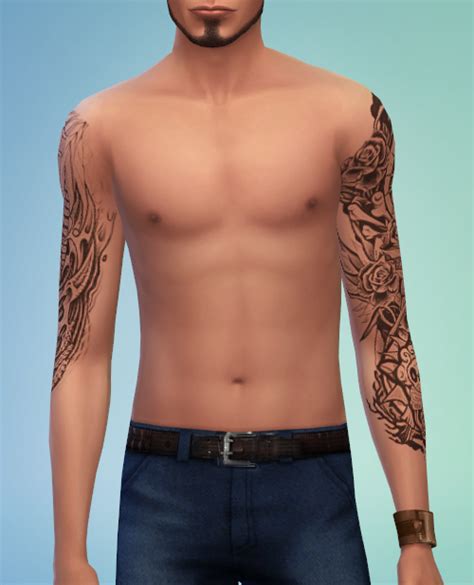 My Sims 4 Blog Sleeve And Back Tattoos By Simovee