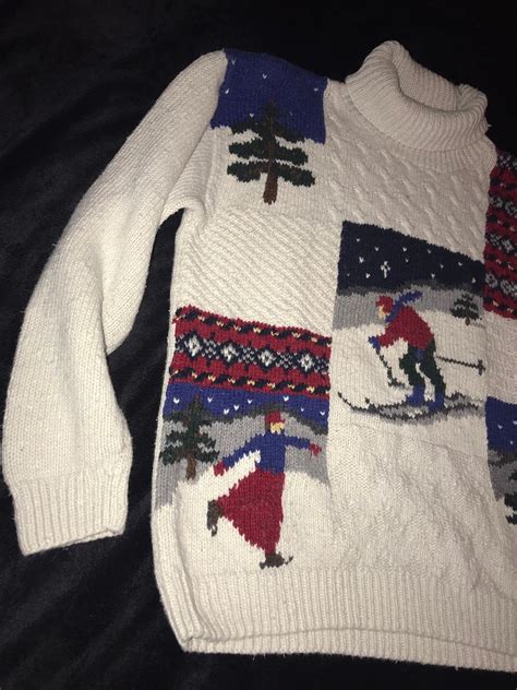 Vintage 80's Sweater. Ski Sweater. 80's Ski Sweater. Sweater. Ugly Sweater. Hand Knit Winter ...