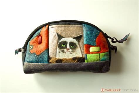 Grumpy Cat Cattitude Wallet Handmade And Handtooled Leather Etsy