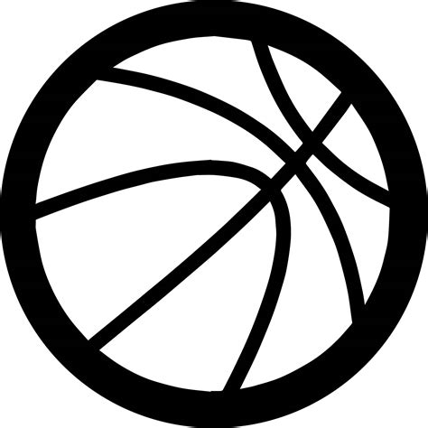 Bold Outline Basketball Ball Coloring Page