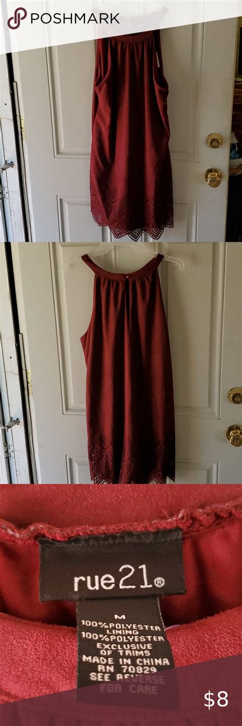 Rue 21 Dress This Red Dress Has A Snap At The Back Top Of It Rue21