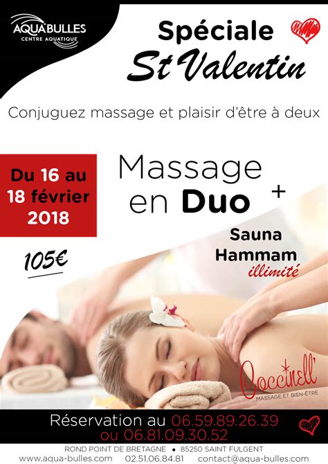 Saint Valentin Offrez Lui Un Massage En Duo Centre Aquabulles