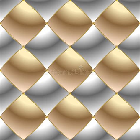Background Of Elegant Quilted Pattern Vip White And Gold Stock Vector