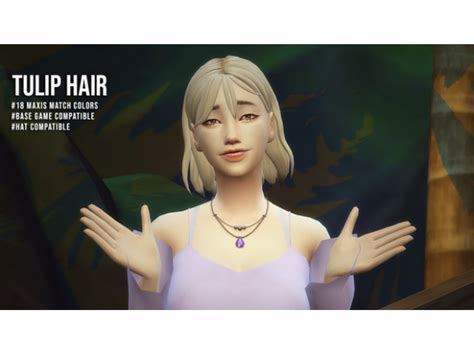 Tulip Hair By Megukiru The Sims 4 Sims 4 Sims Sims 4 Mm Cc