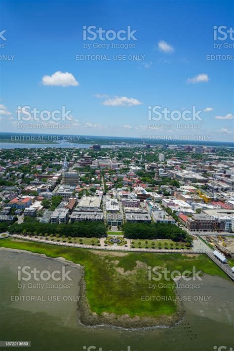 Aerial View Of Downtown Charleston Stock Photo Download Image Now