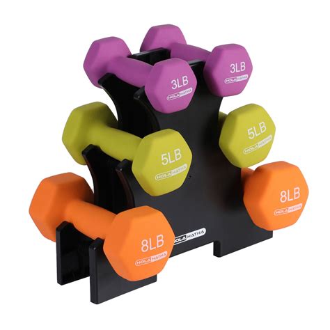 Holahatha Dumbbell Weight Set W 3 5 And 8 Pound Hand Weights And