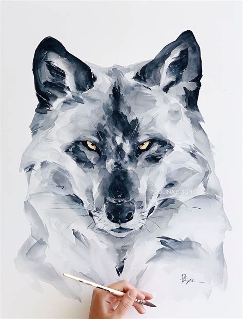 Alaska Wolf With Images Watercolor Paintings Of Animals Watercolor