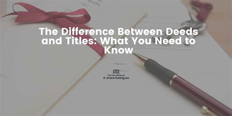 The Difference Between Deeds And Titles What You Need To Know The