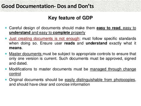 Good Documentation Practices Dos And Donts Gcp