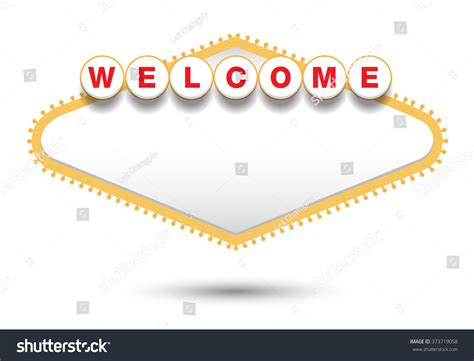 Blank Welcome Sign Vector Illustrations 373719058 Shutterstock