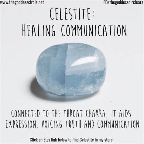 CELESTITE CRYSTAL Healing Communication | Crystals healing properties, Crystal healing stones ...