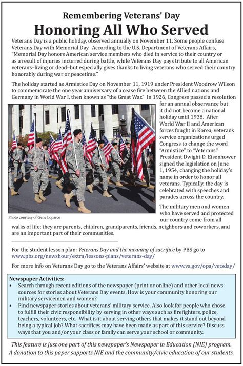Veterans Day Articles For Students Get More Anythink S