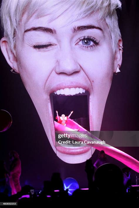 Miley Cyrus Performs At The Barclays Center On April 5 2014 In The