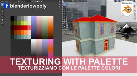 Texturing With Colors Palette Blender Low Poly Tutorials Youtube