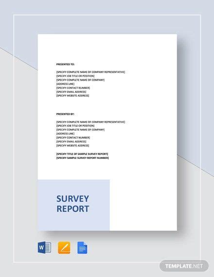 Instantly Download Sample Survey Report Template Sample And Example In