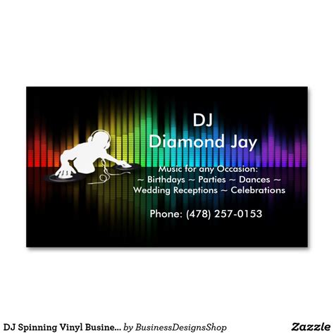 DJ Spinning Vinyl Business Card Magnet | Zazzle.com | Dj spinning ...