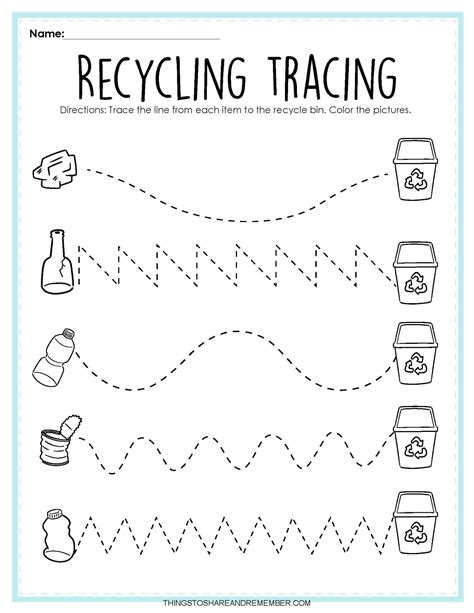Sorting Trash Earth Day Recycling Worksheets 4 Printable Versions