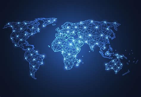 Conexão De Rede Global Ponto De Mapa Mundial E Conceito De Composição