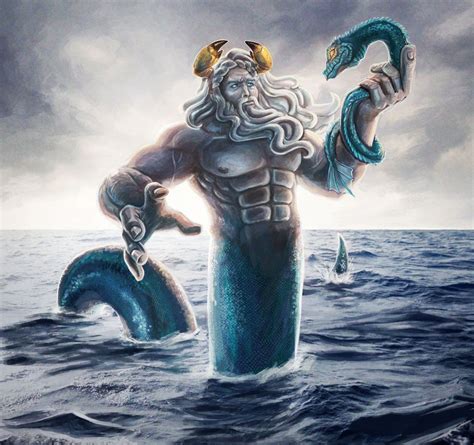 Oceanus Greek Myth A Titan That Personified The Oceans He Was